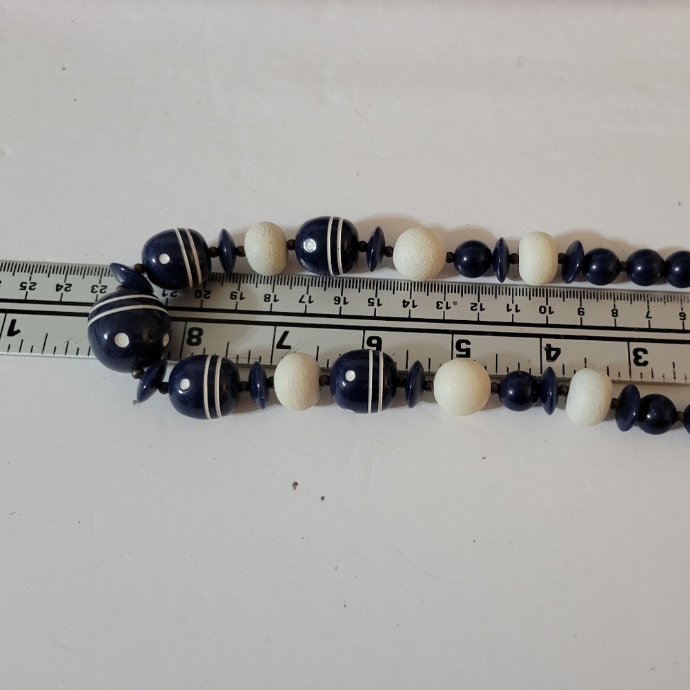 Vintage Beaded Chunky Collar Necklace Wooden - Picture 5 of 5